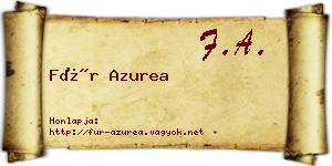 Für Azurea névjegykártya